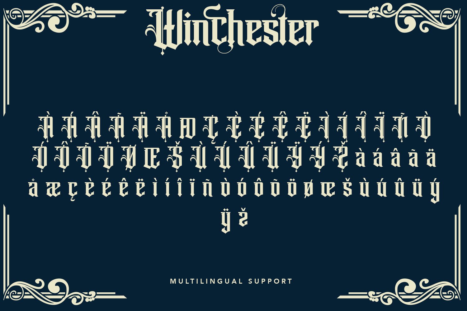 winchester vintage label typeface font 9 819