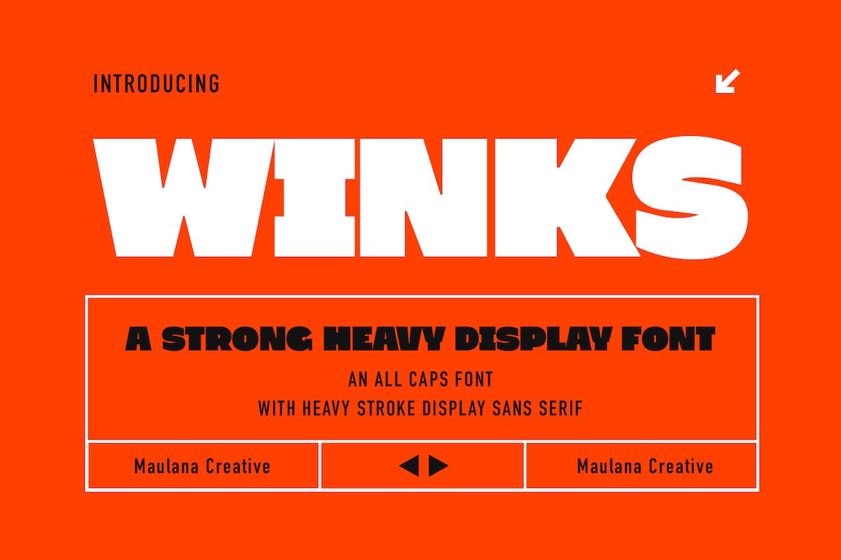 Winks Strong Heavy Display Font cover image.