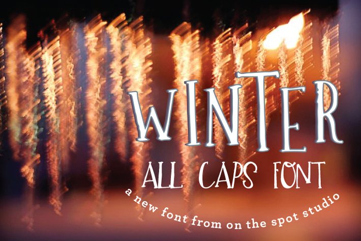 Winter - A Quirky All Caps Font preview image.