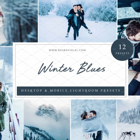 12 x Lightroom Presets, Winter Bluescover image.