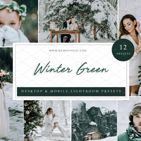 12 x Lightroom Presets, Winter Greencover image.