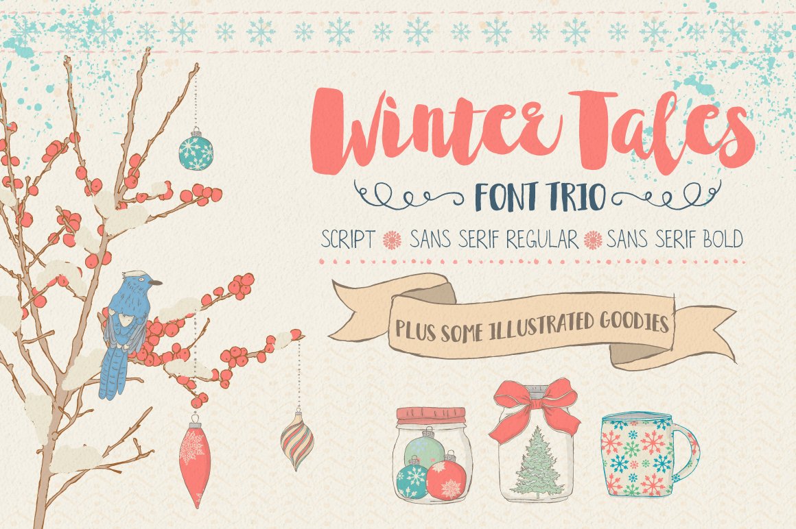 Winter Tales Font Trio + extras cover image.