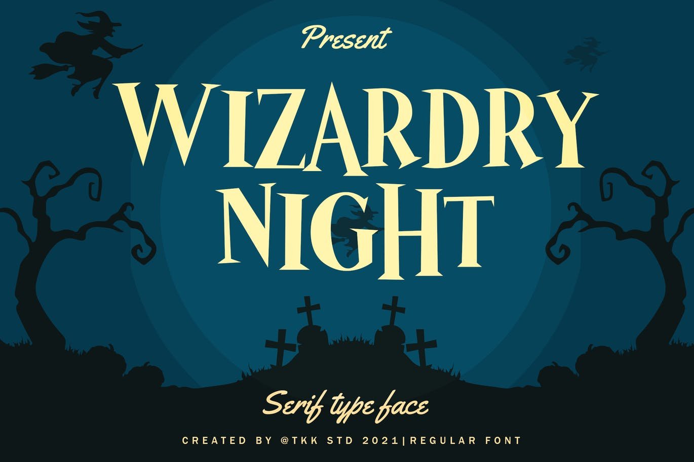 Wizardry Night - Movie Font preview image.