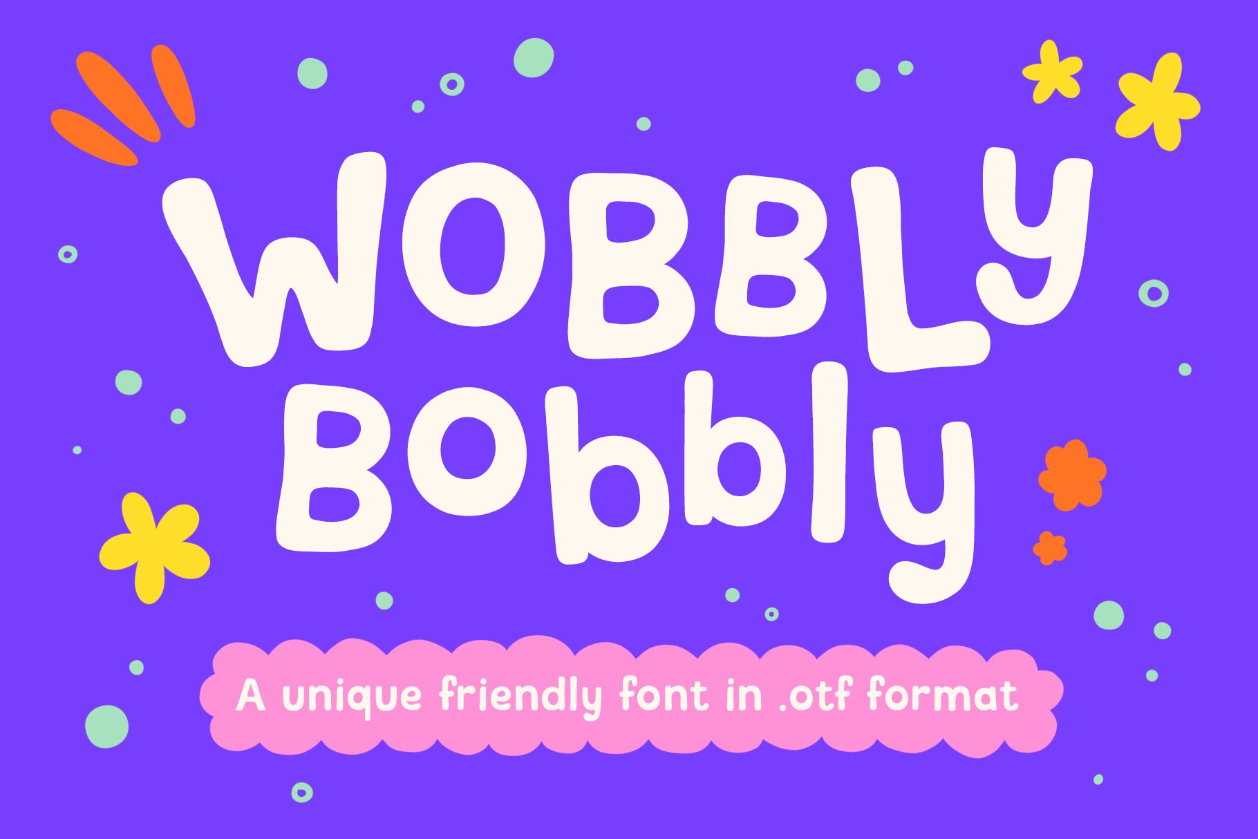 Wobbly Bobbly - Handwritten font cover image.