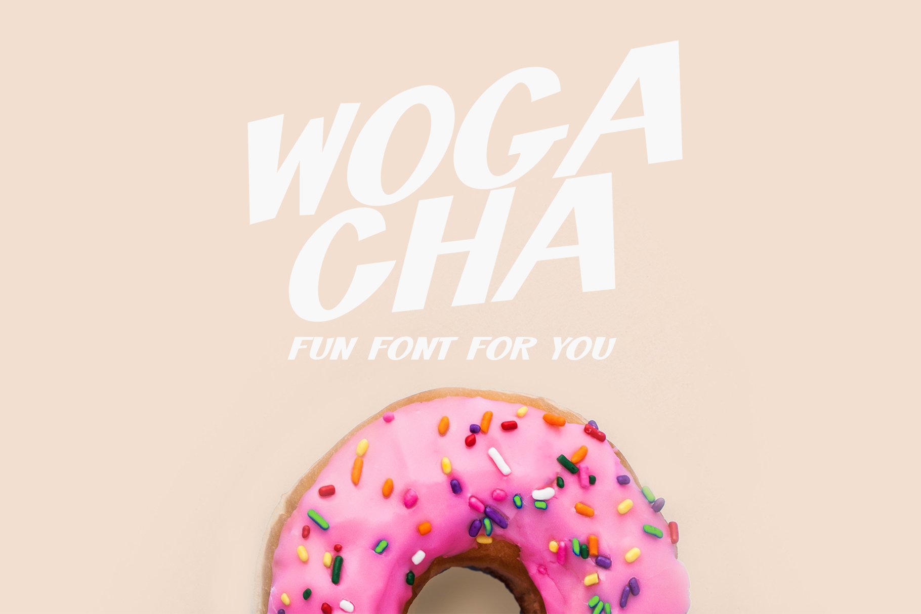 Wogacha - Fun Font For You cover image.