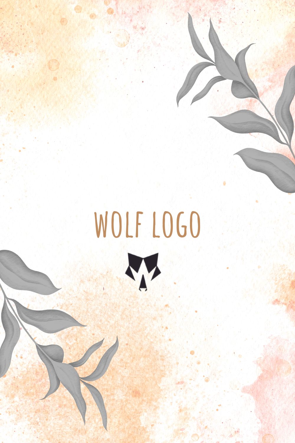 Wolf Logo fashion Design icon pinterest preview image.