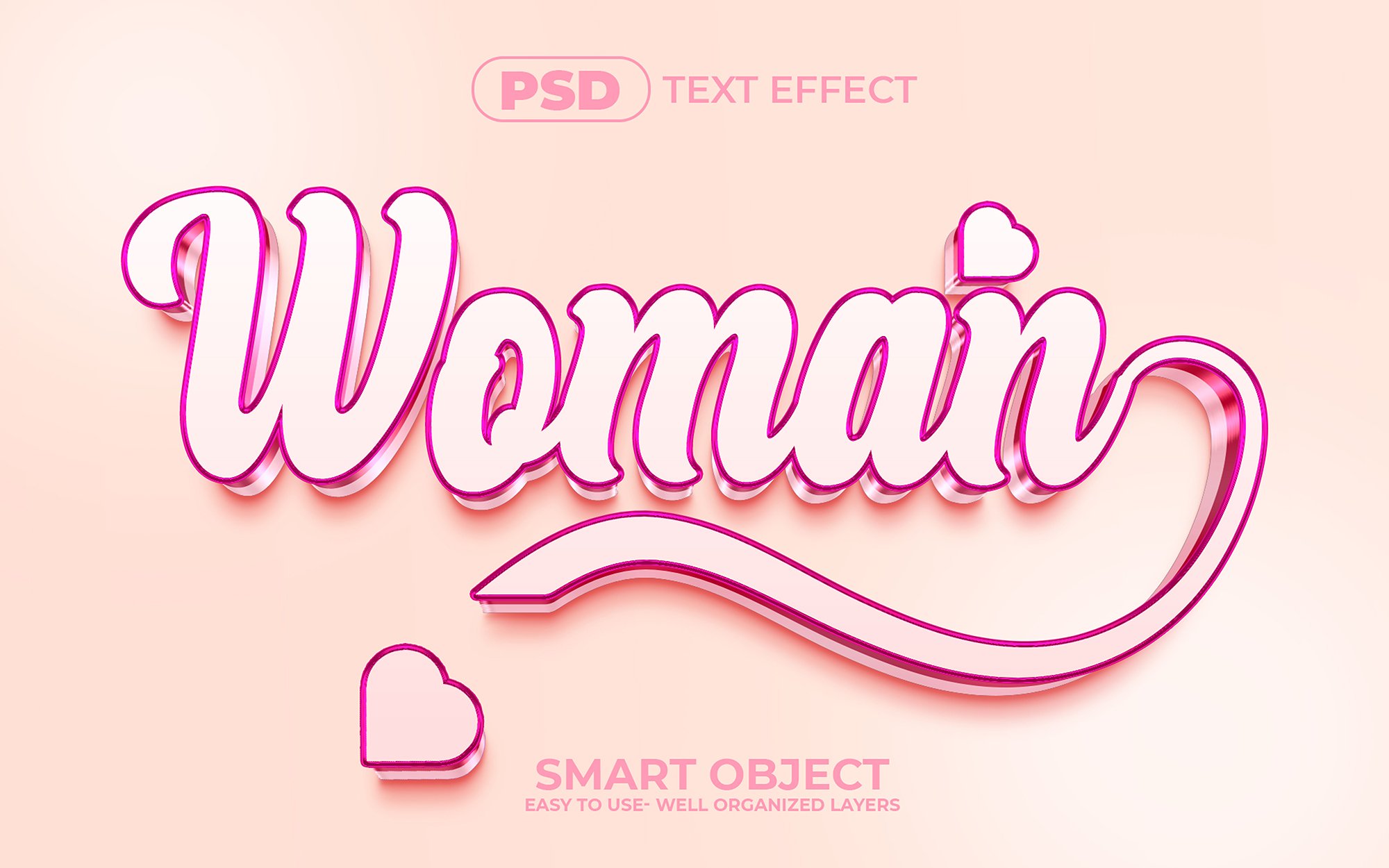 Woman 3d Editable Text Effect Stylecover image.