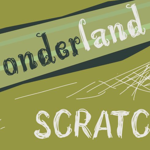 Wonderland Scratch | Pen Sketch Font cover image.