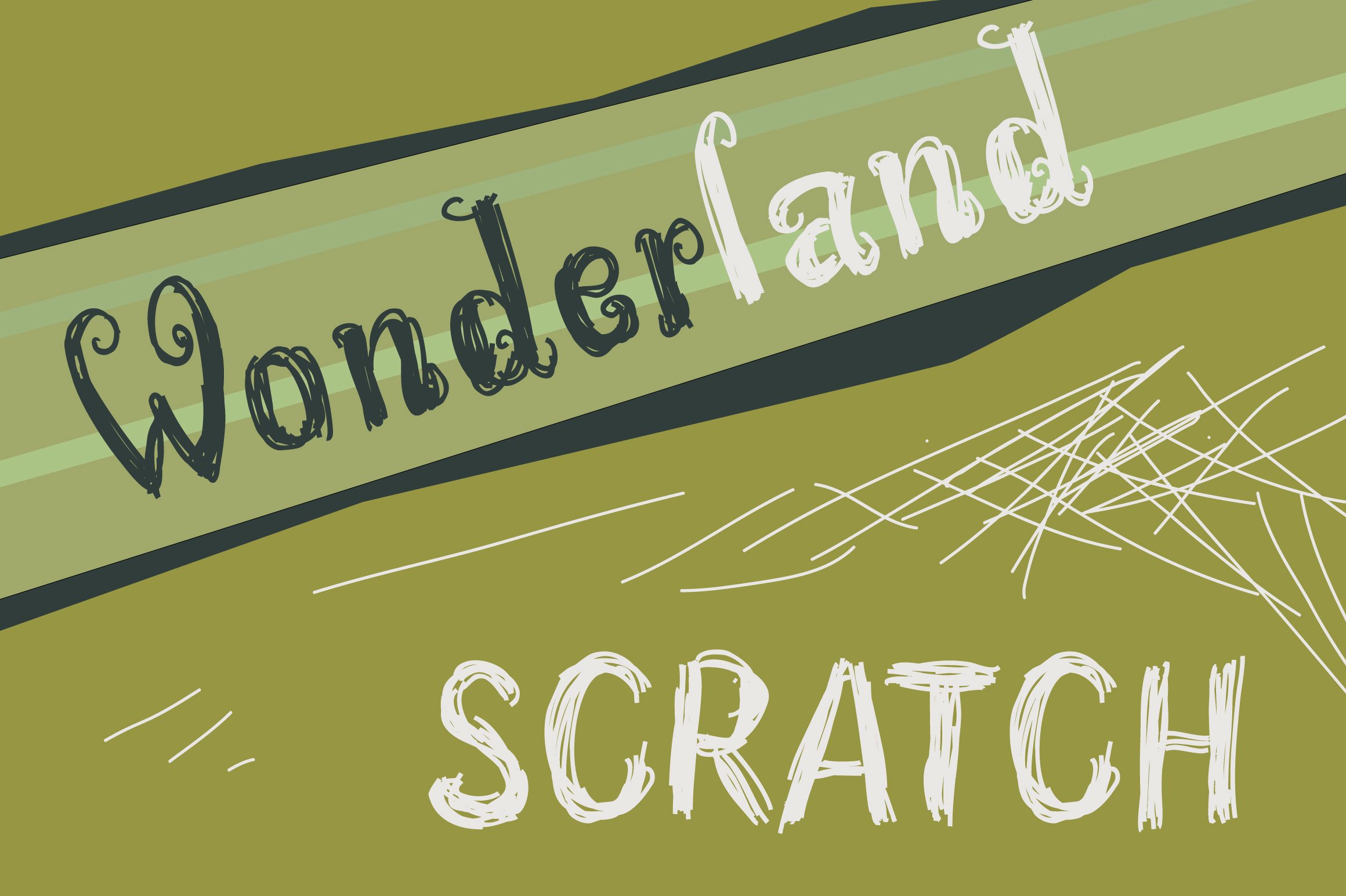 Wonderland Scratch | Pen Sketch Font cover image.