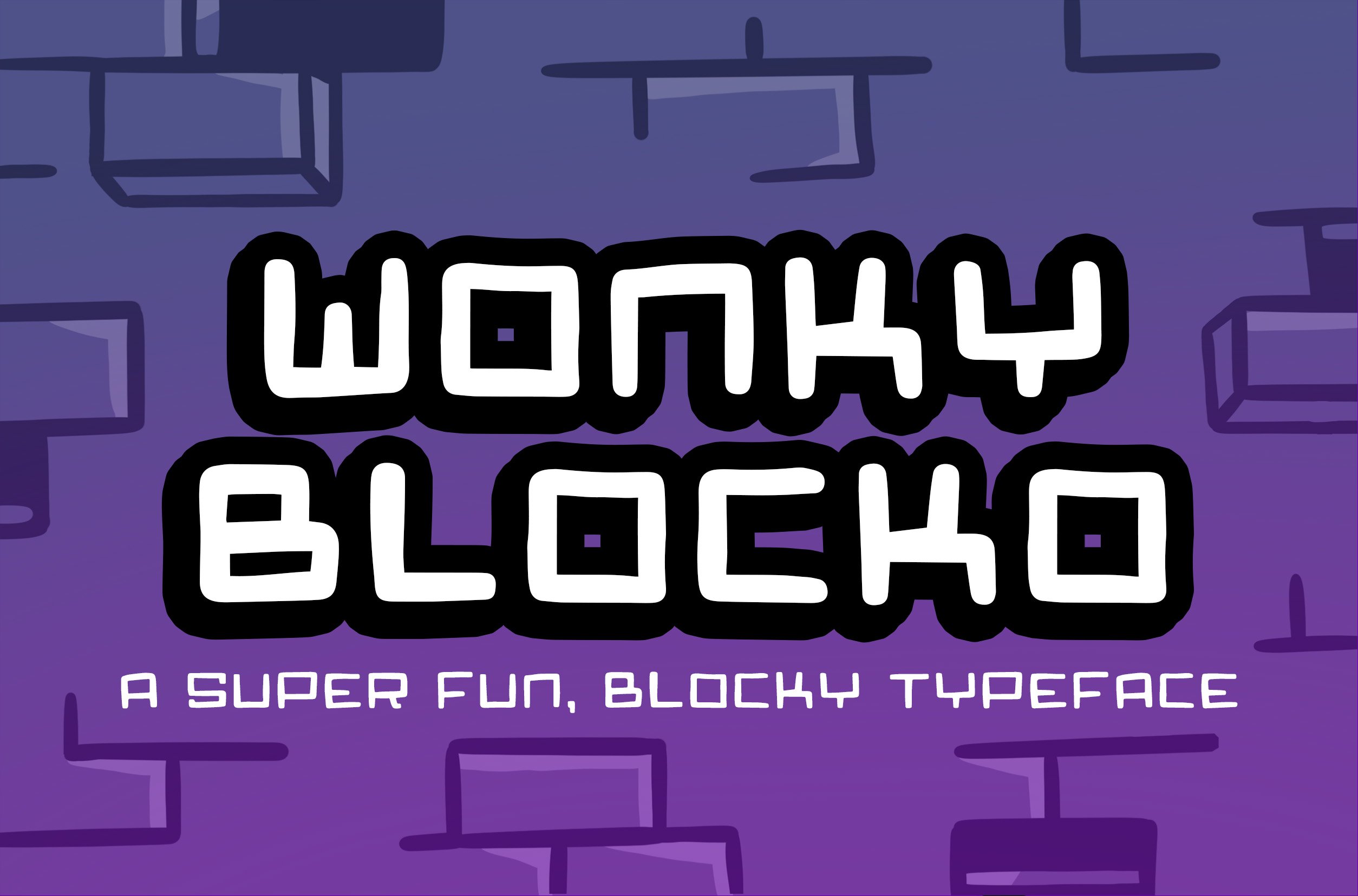 Wonky Blocko | Fun Blocky Font cover image.