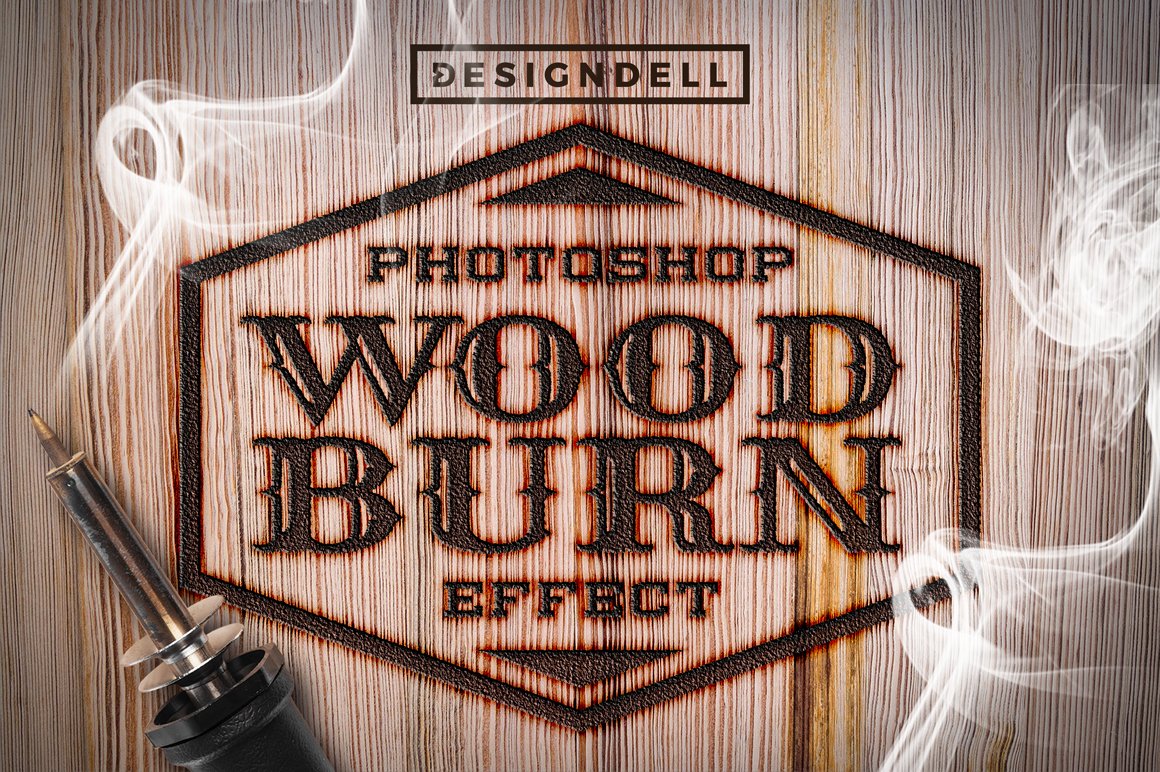 Wood Burn Photoshop Effectscover image.