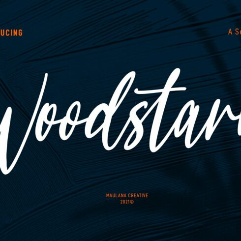 Woodstark Script Brush Font cover image.