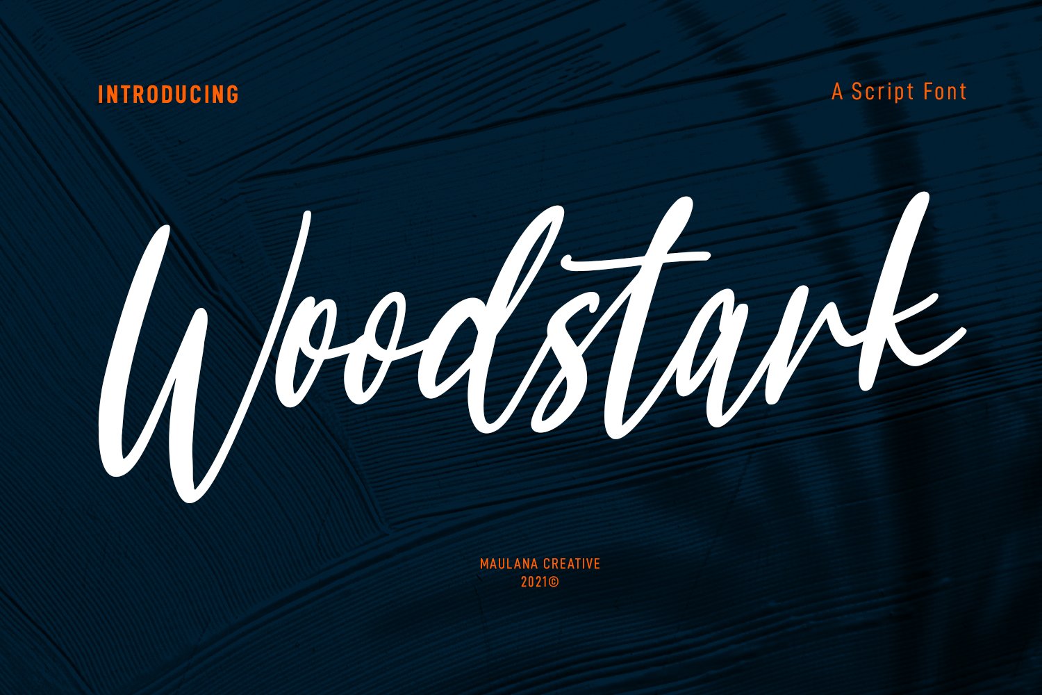 Woodstark Script Brush Font cover image.