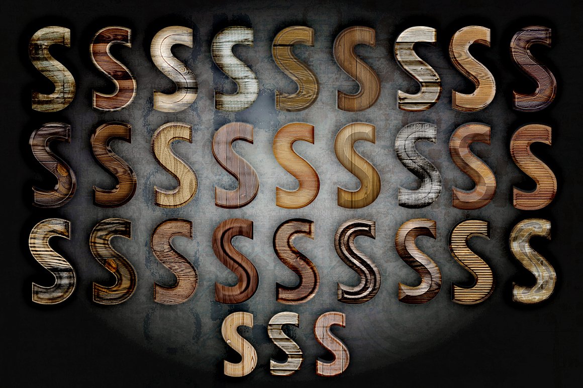 Wood Layer Styles for Photoshoppreview image.