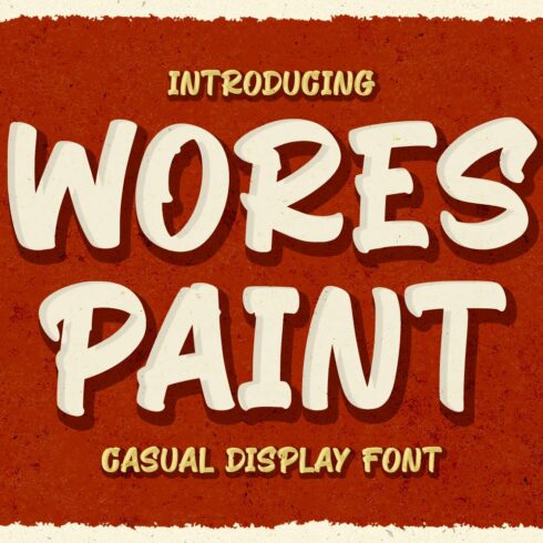 Wores Paint - Retro Display Font cover image.