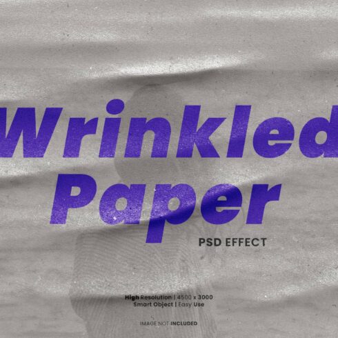 Wrinkled Paper Photo Effect Psdcover image.