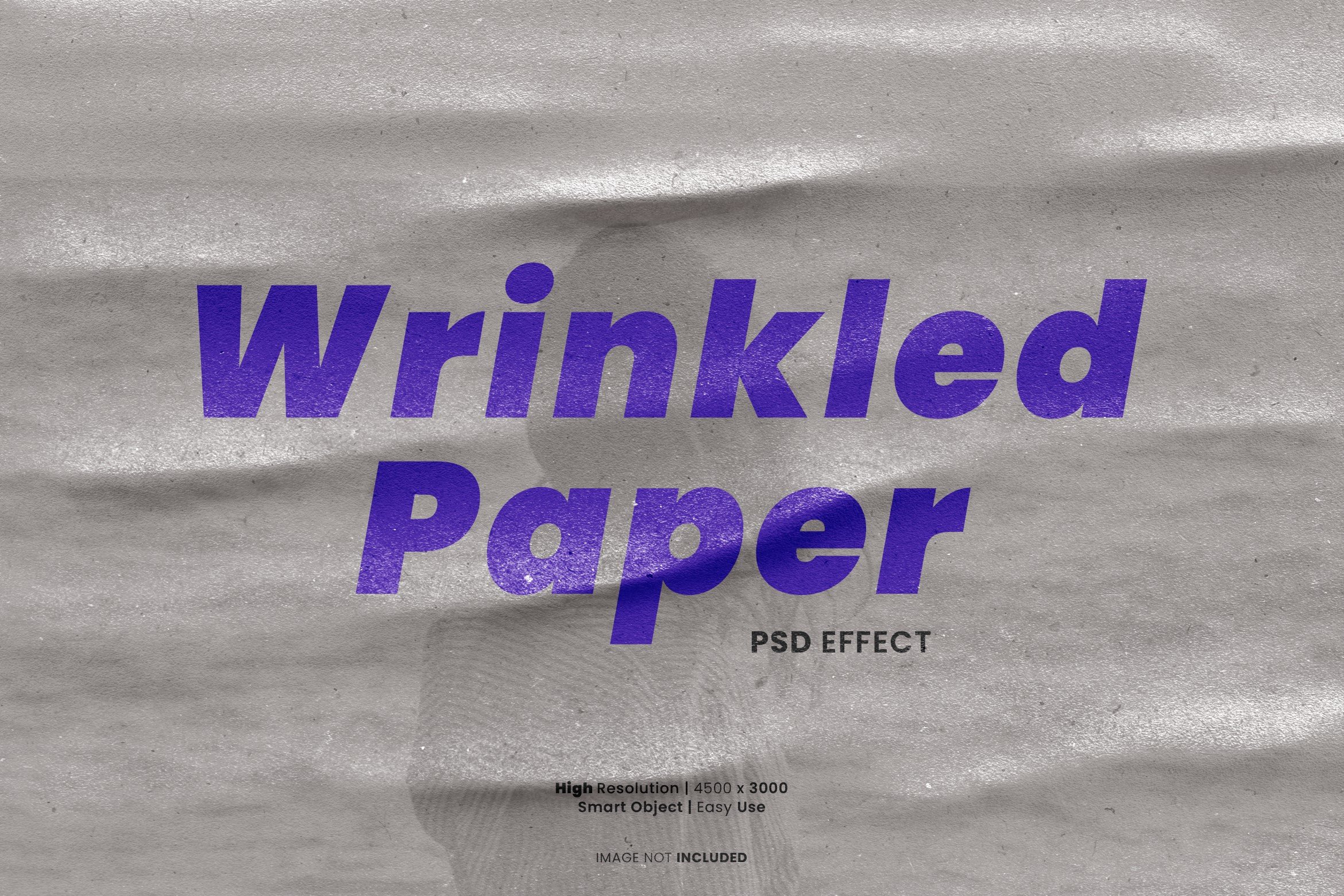 Wrinkled Paper Photo Effect Psdcover image.