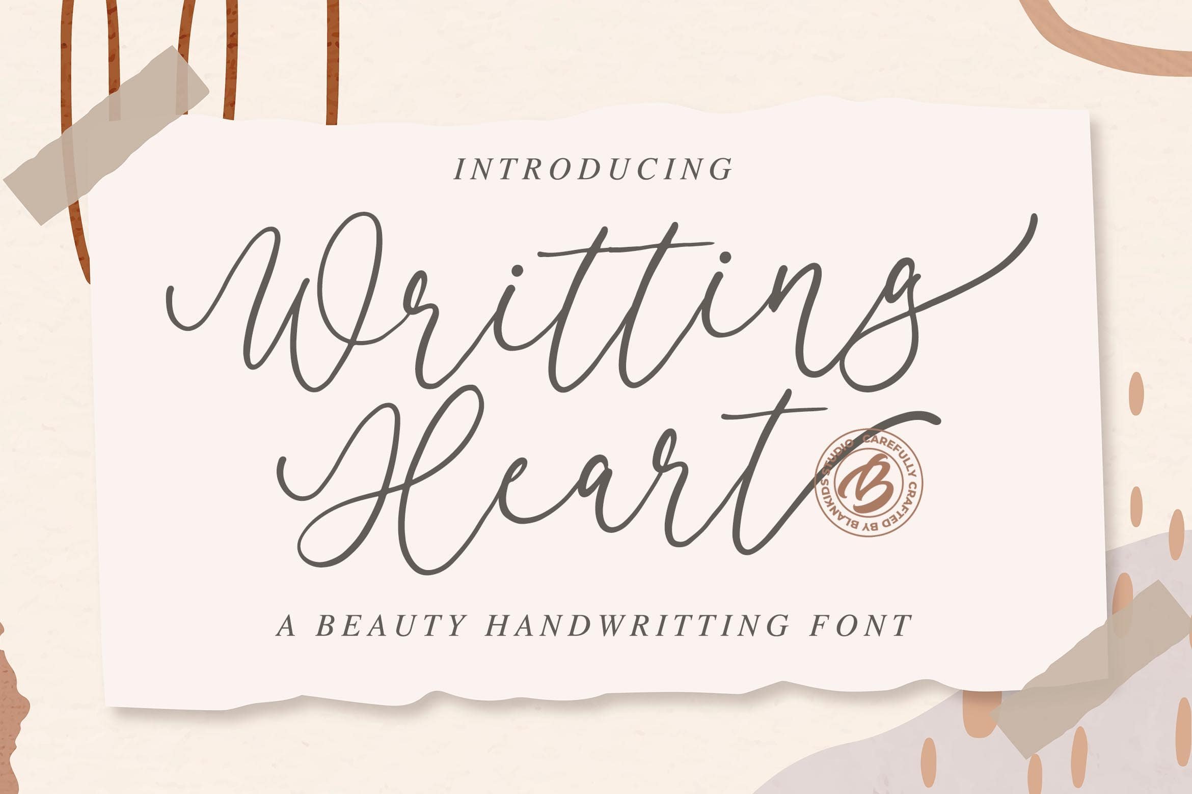 Writting Heart a Calligraphy Font cover image.