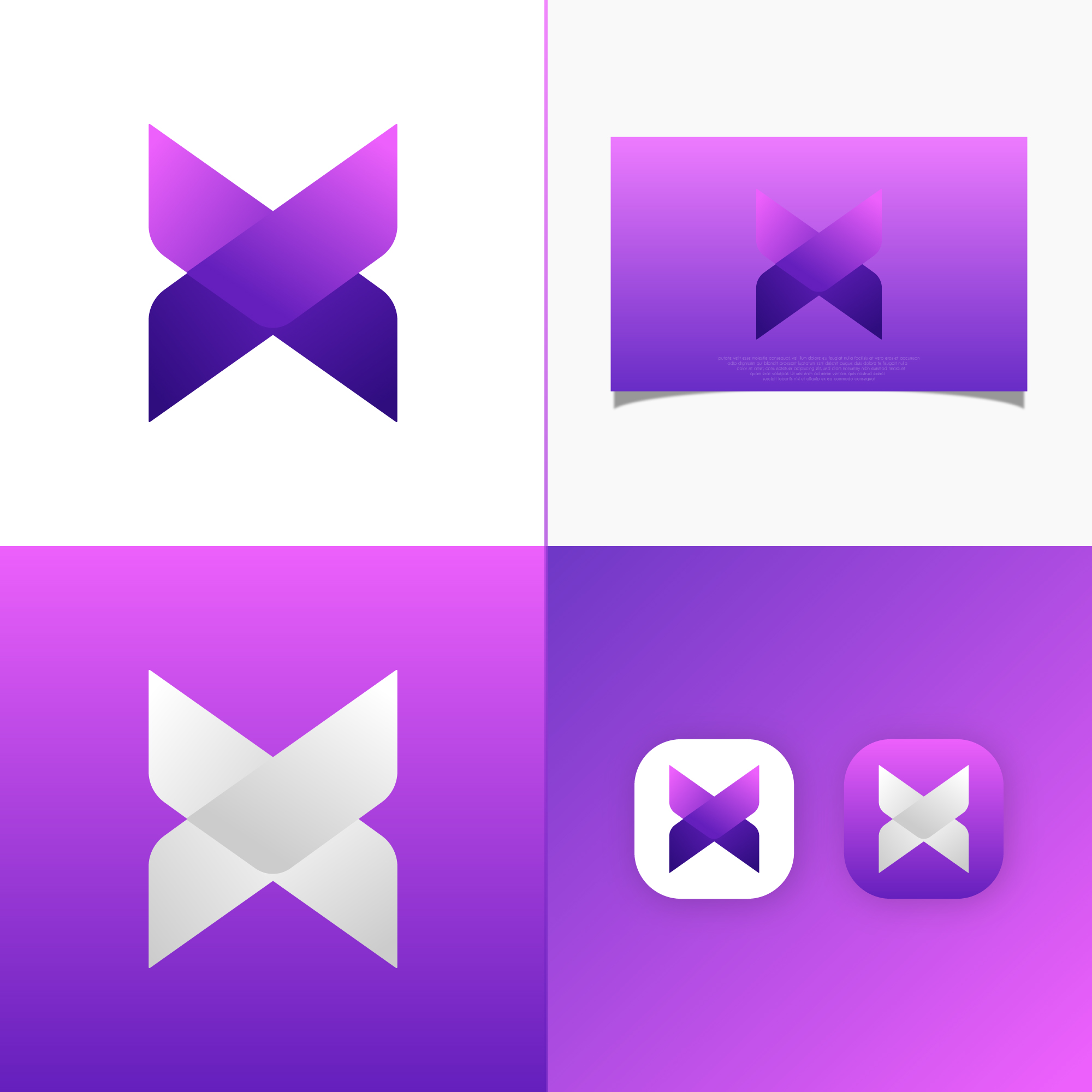 X letter Logo design cover image.
