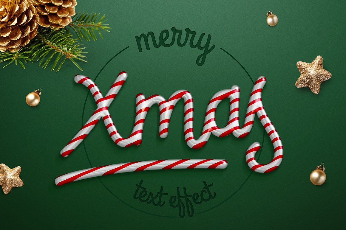 Christmas Candy Text Effectcover image.