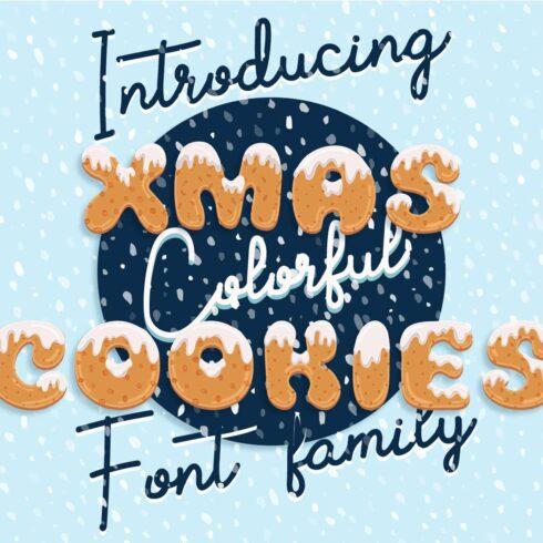 Xmas cookie font family cover image.