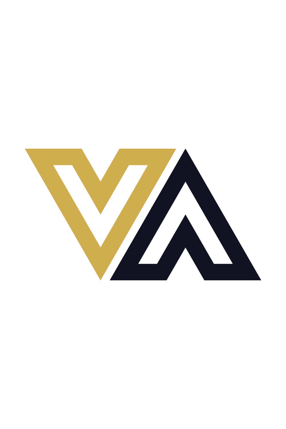 VA Letter Logo pinterest preview image.