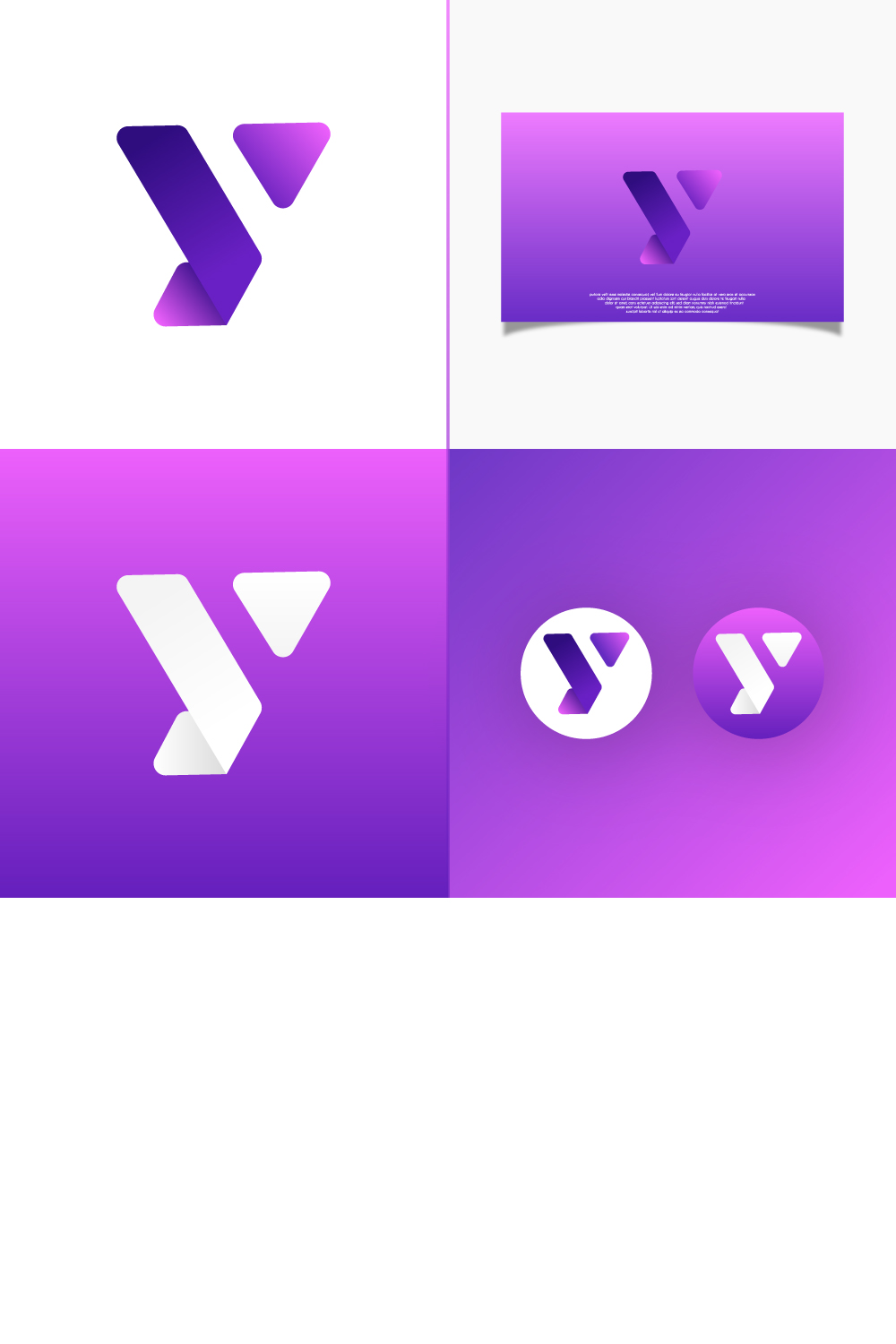 Y letter Logo dessign pinterest preview image.