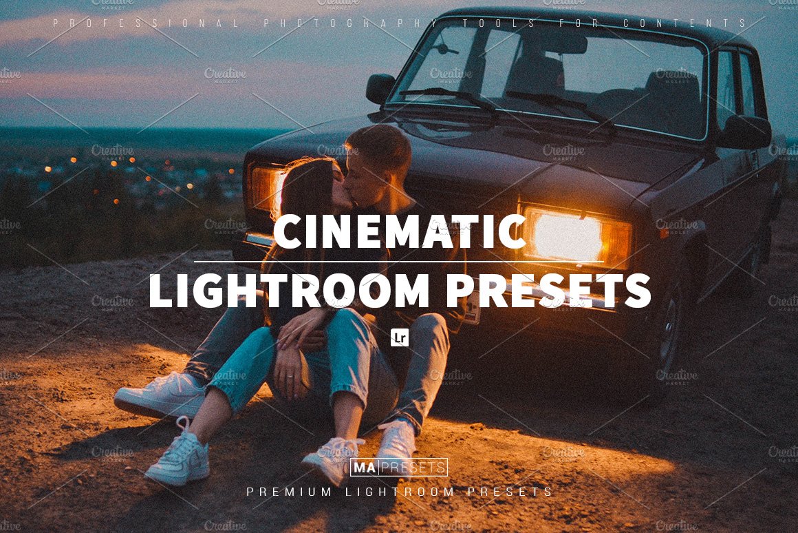 10 CINEMATIC FILM Lightroom Presetscover image.