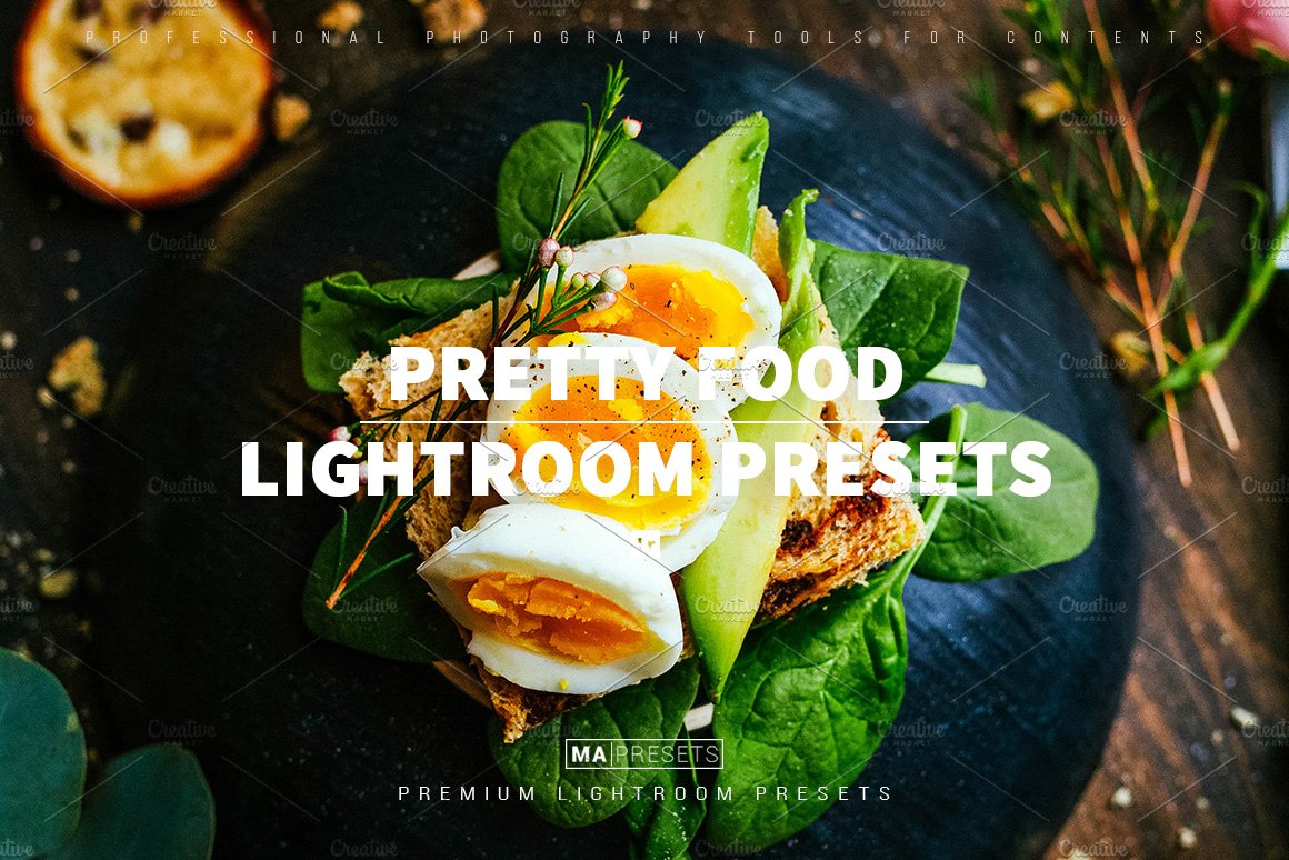 10 PRETTY FOOD Lightroom Presetscover image.