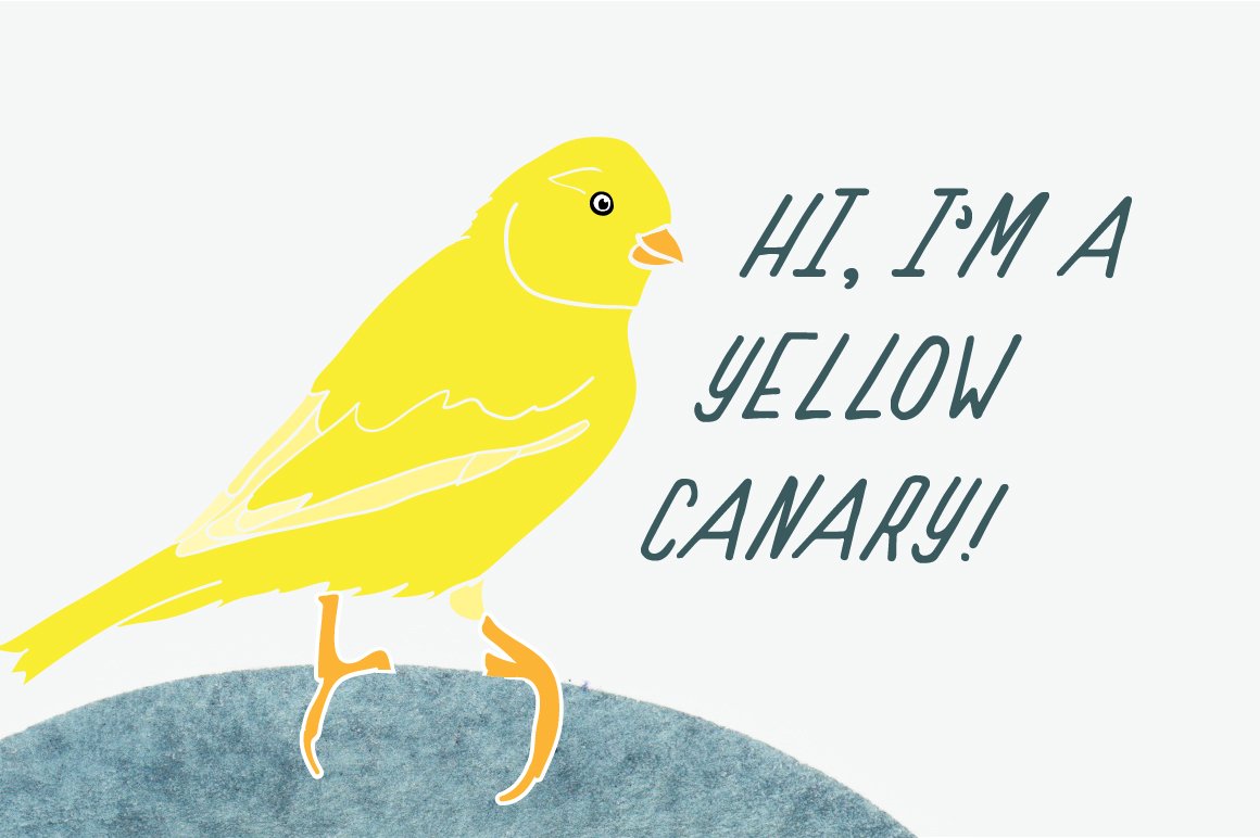 Yellow Canary Font preview image.