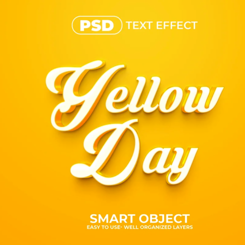 A yellow background with the text yellow day.