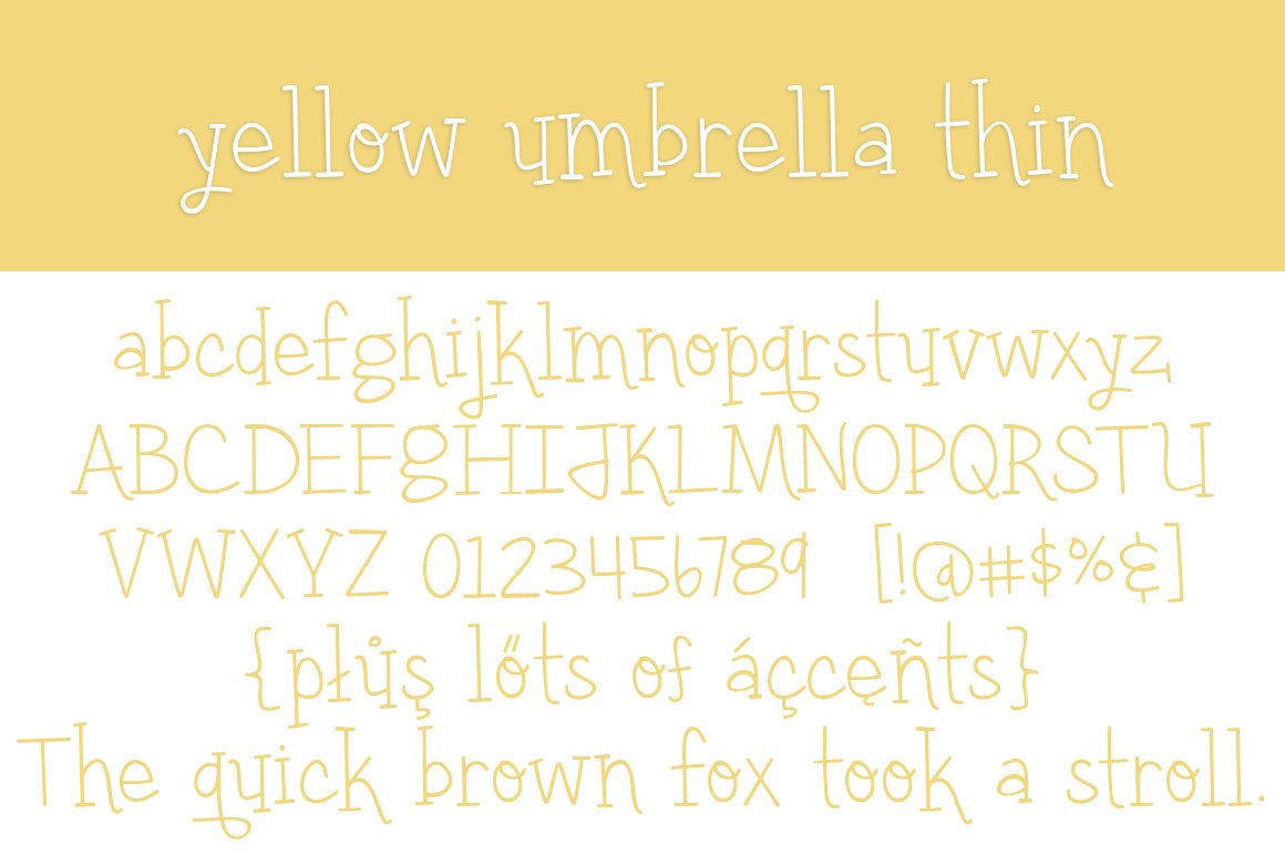 Yellow Umbrella Thin preview image.