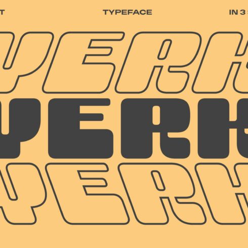 Yerk Y2K Font in 3 Styles cover image.