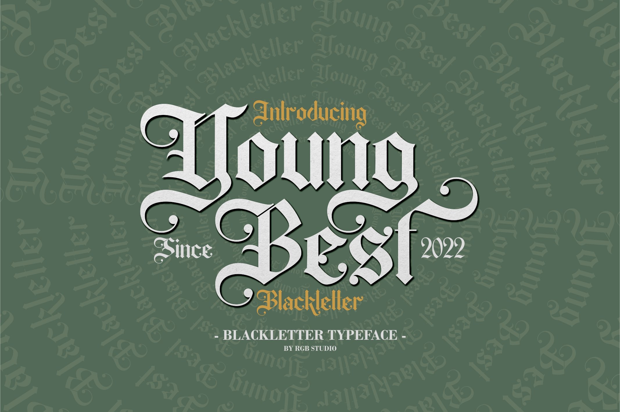 Young Best - Blackletter Font cover image.