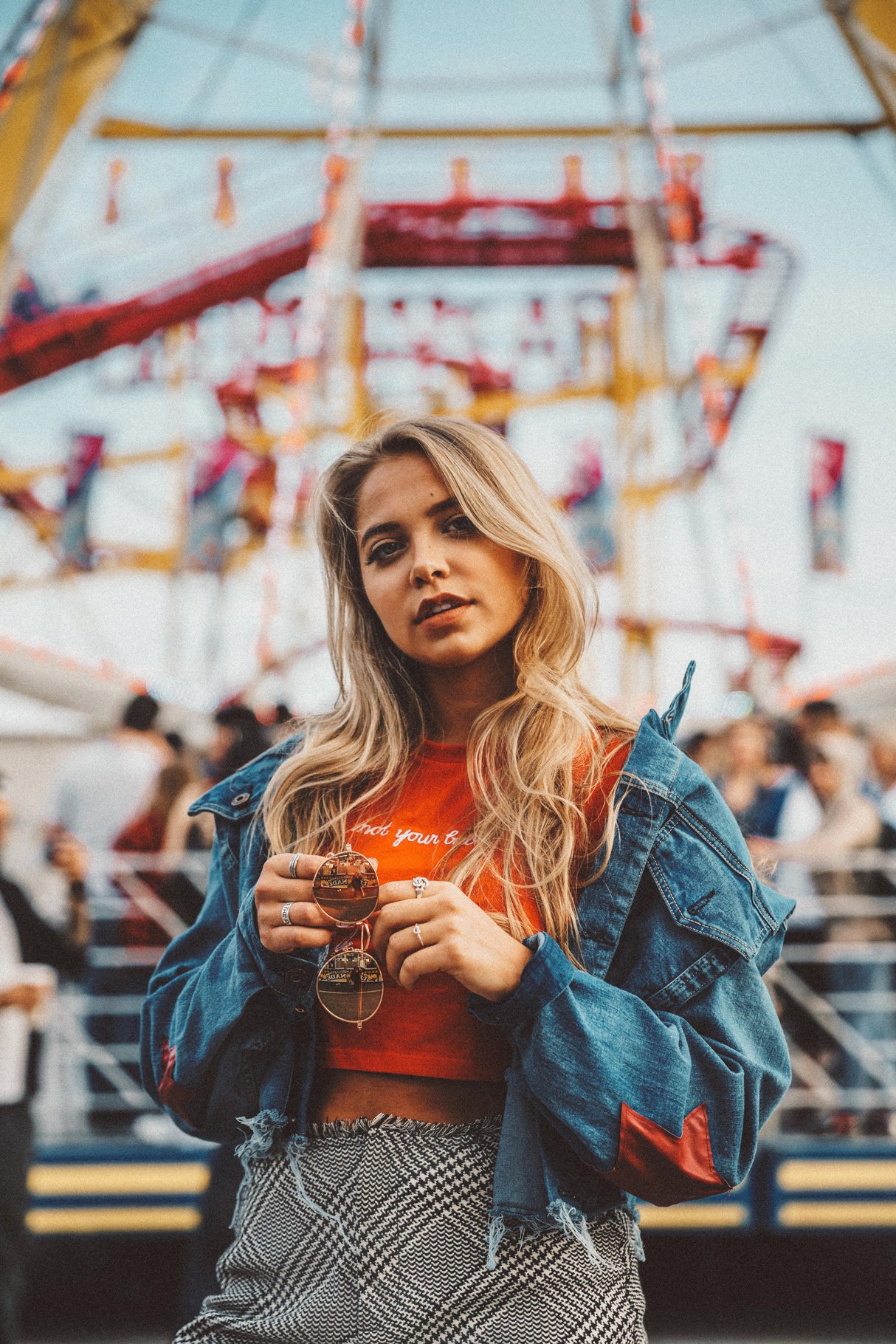 young woman posing at carnival 676