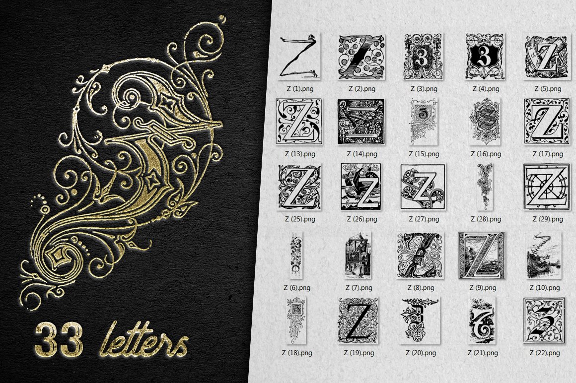 Vintage Letter Z Vector And PNG cover image.