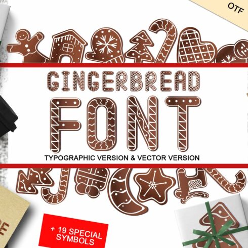 SALE! Gingerbread font - display cover image.