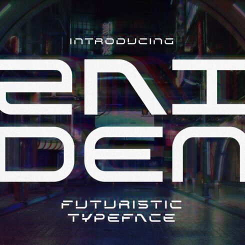 Zaiden - Futuristic Typeface cover image.