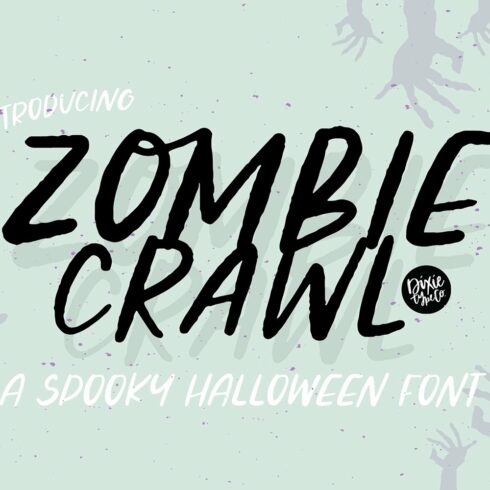 ZOMBIE CRAWL Halloween Font cover image.