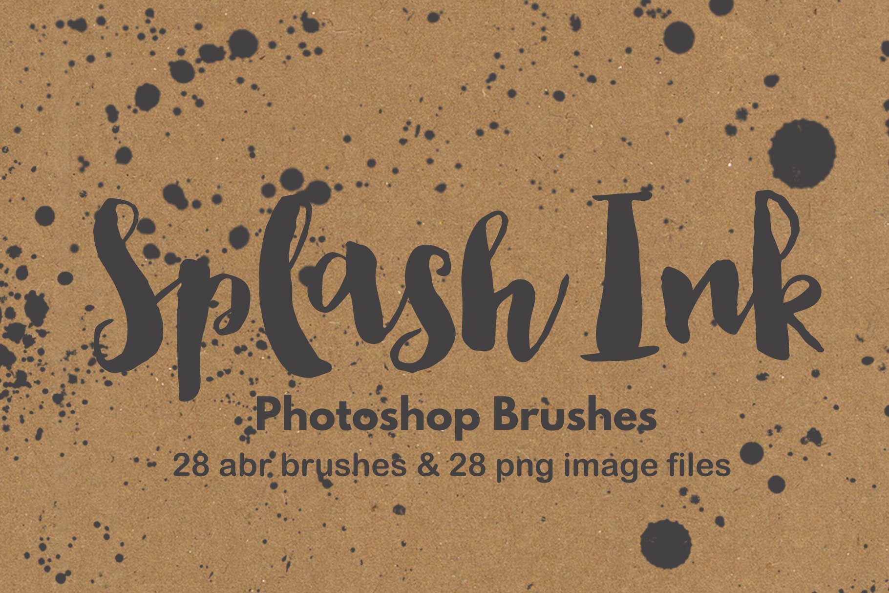 Grunge paint splatter brush setcover image.