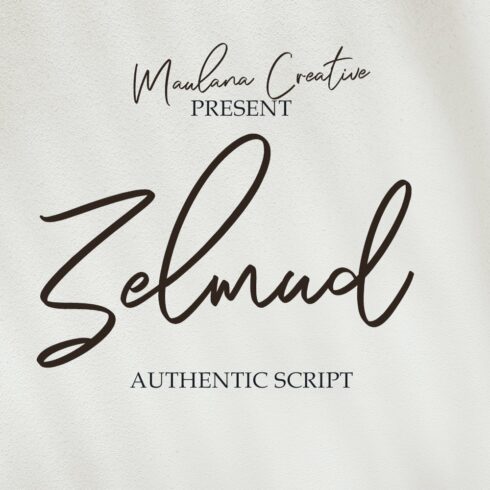 Zelmud Authentic Script Font cover image.