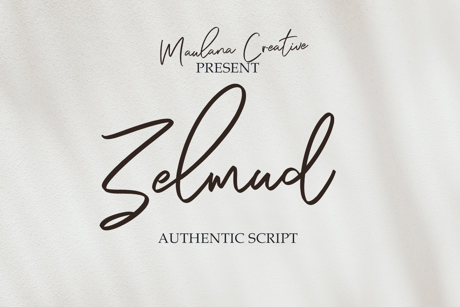 Zelmud Authentic Script Font cover image.