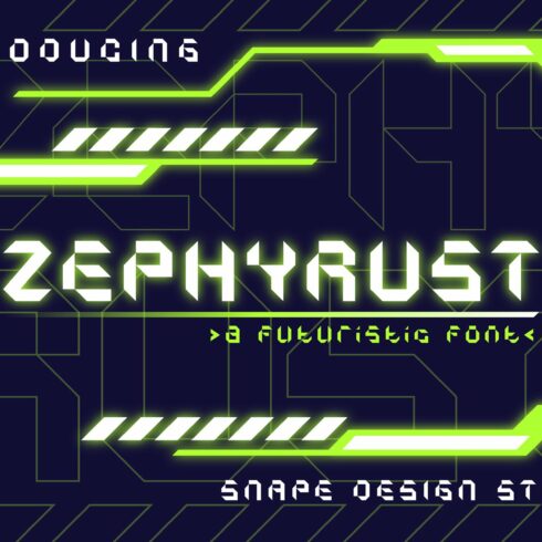 Zephyrust – Futuristic Font cover image.