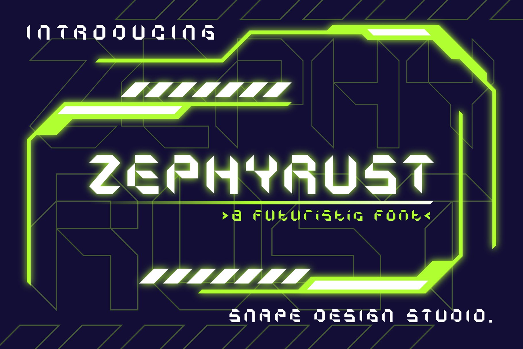 Zephyrust – Futuristic Font cover image.