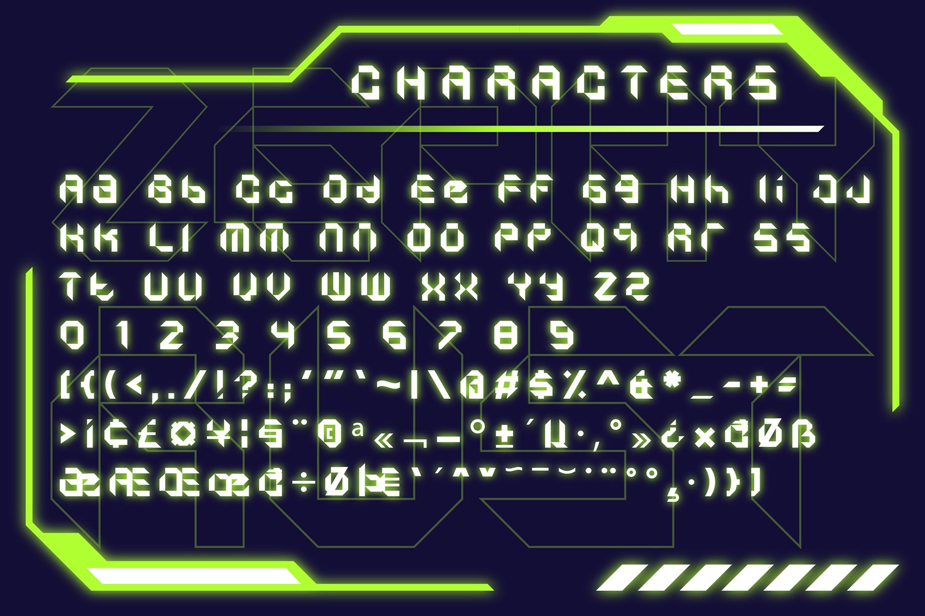 Zephyrust – Futuristic Font preview image.