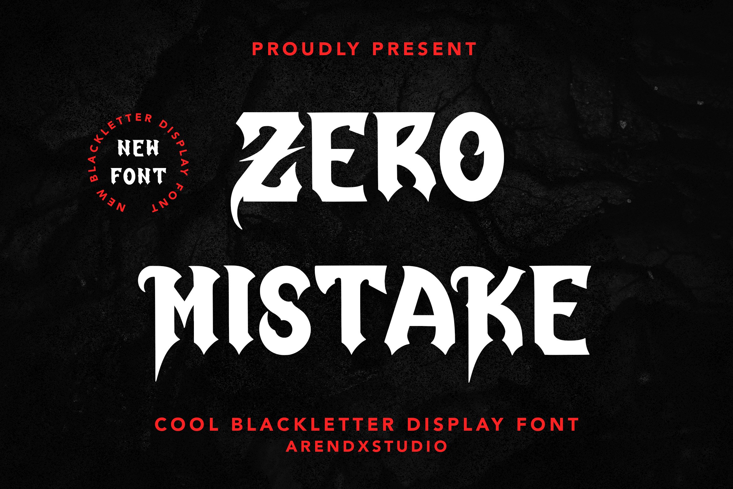 Zero Mistake - Cool Blackletter Font cover image.