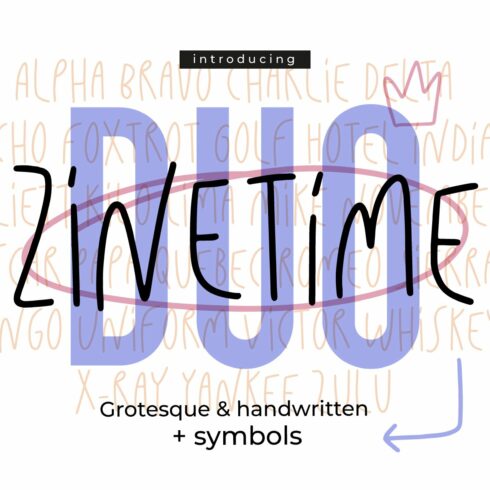 ZineTime Font Set | DUO + Symbols cover image.