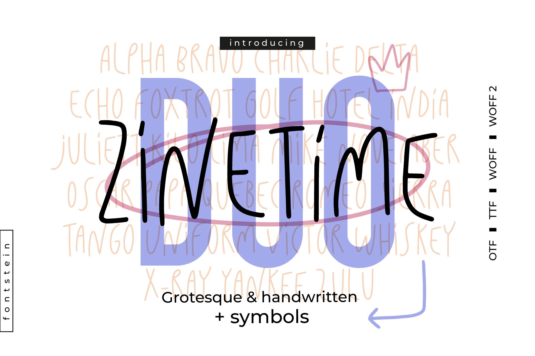 ZineTime Font Set | DUO + Symbols cover image.