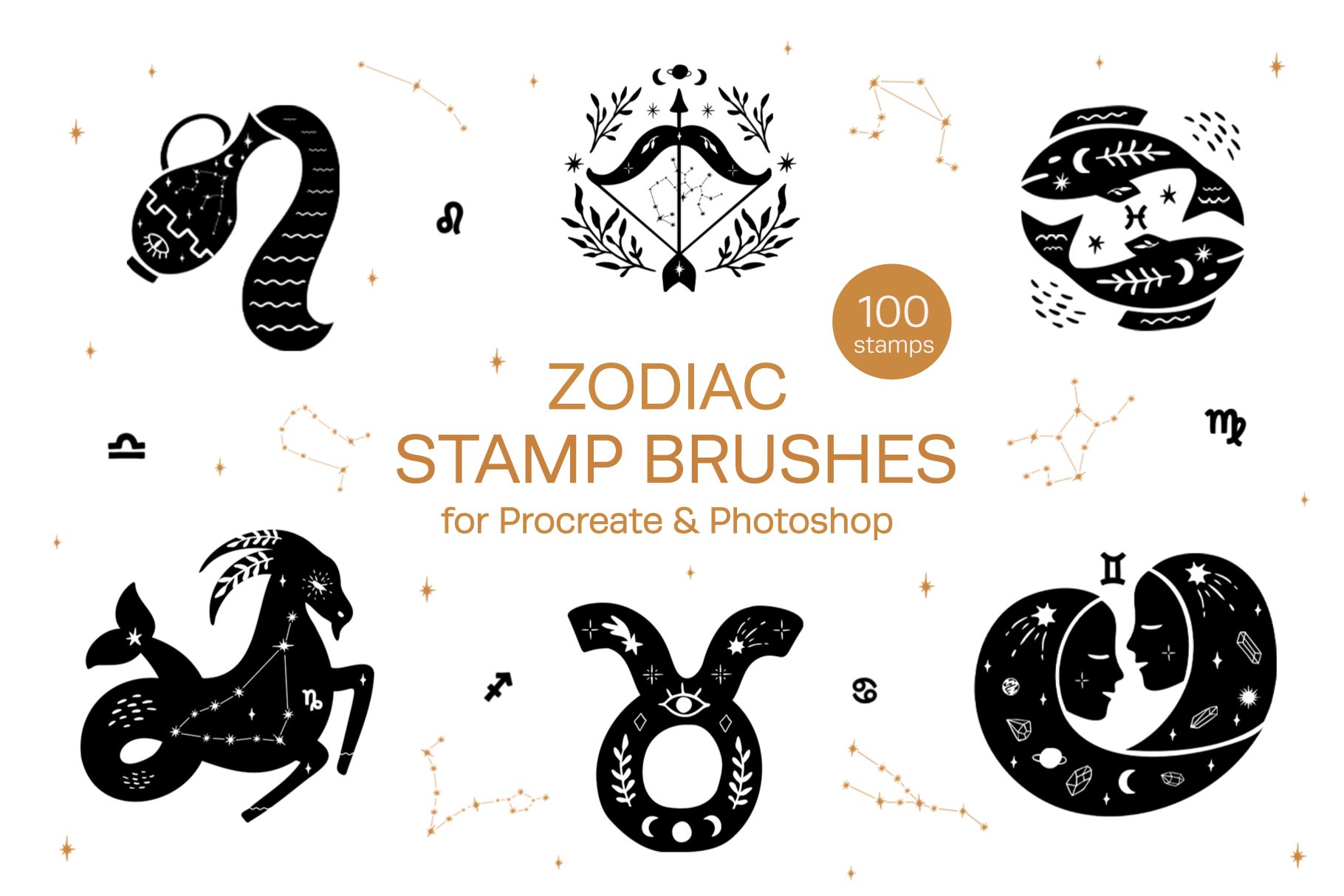 Zodiac Stamp Brushes for Procreatecover image.
