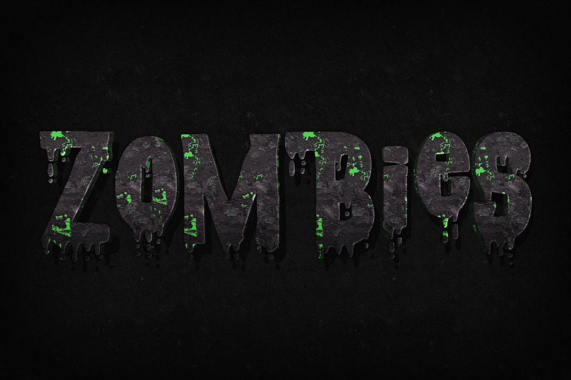 zombie text photoshop 672